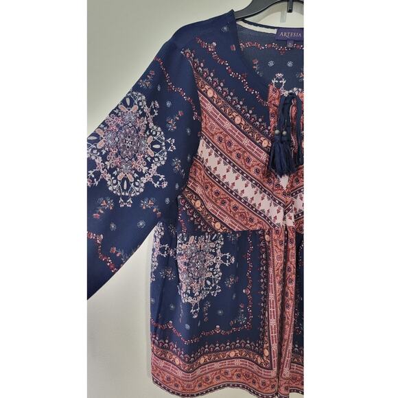 Artesia Blouse Womens X-Large Whimsical Cottage Core Boho Long Sleeve Top NWOT - Picture 4 of 8